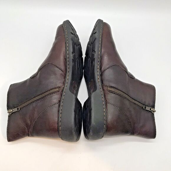 Born Børn Side Zip Chelsea Ankle Boots Men's 10 - EUR 42 Dark Brown Leather Shoe - Picture 7 of 12